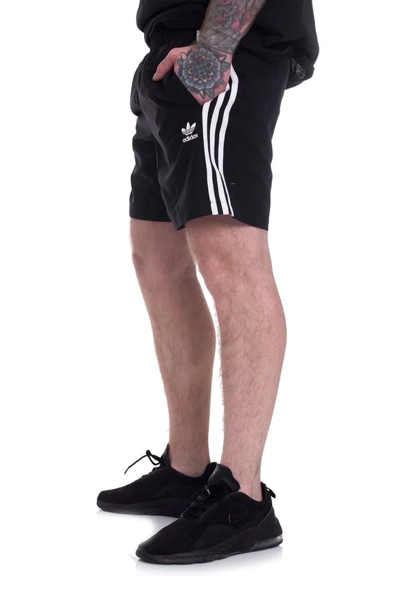 Adidas Originals 3 Stripes Swim Shorts Black