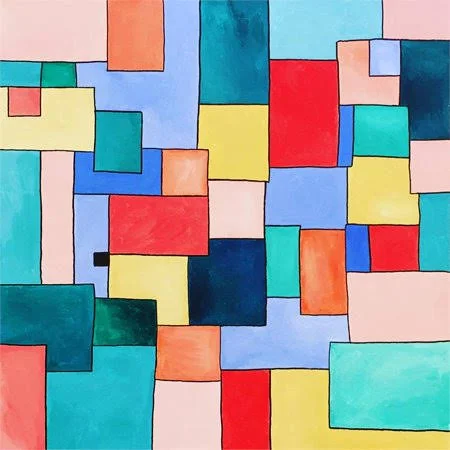 Tangletown Fine Art 24x22x24x22 Curacao by Evan Stuart Marshall Wall Art Print on Canvas Multi Blue