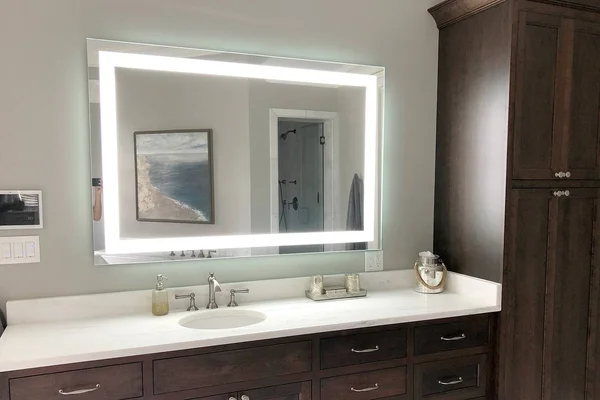 Mirrors & Marble LED Front-Lighted Bathroom Vanity Mirror: 60x22 Wide x 36x22 Tall - Commercial Grade - Rectangular - Wall-M