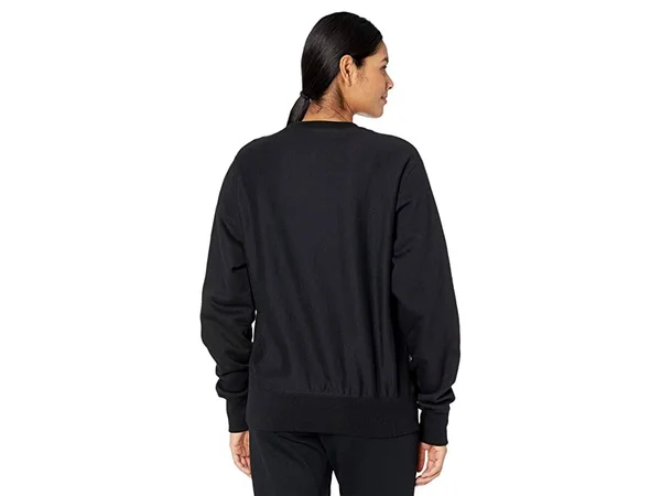 Champion REVERSE Weave Boyfriend Pullover - Black Large - Women's