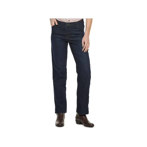 Women's Lee Relaxed Fit Straight-leg Jeans, Size: 8 Tall, Dark Blue