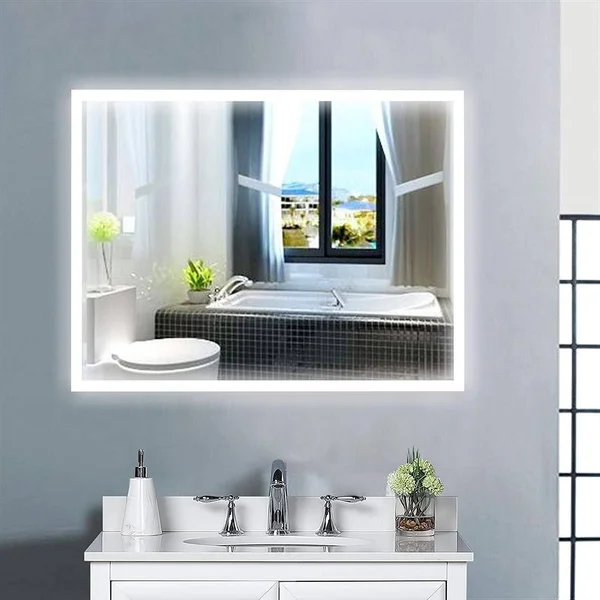Vanity Art LED Lighted 36-Inch Bathroom Mirror with Sensor Switch, White