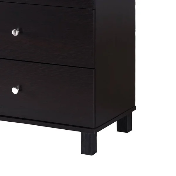 Saltoro Sherpi 47.25 Inches 6 Drawer Dresser with Straight Legs - Dark Brown
