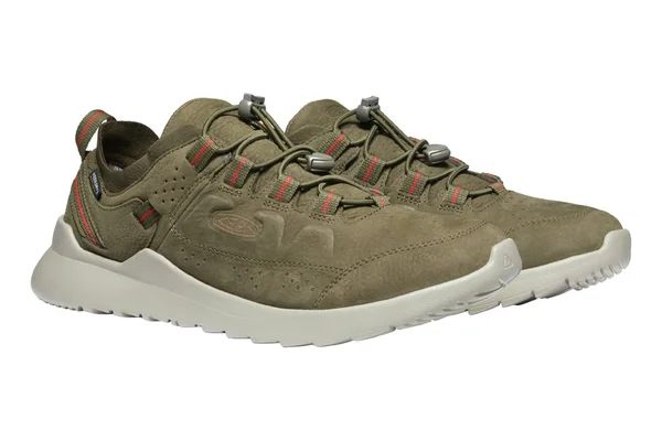 Keen Men's Highland WP Shoe - 9.5 - Dark Olive, Silver Birch