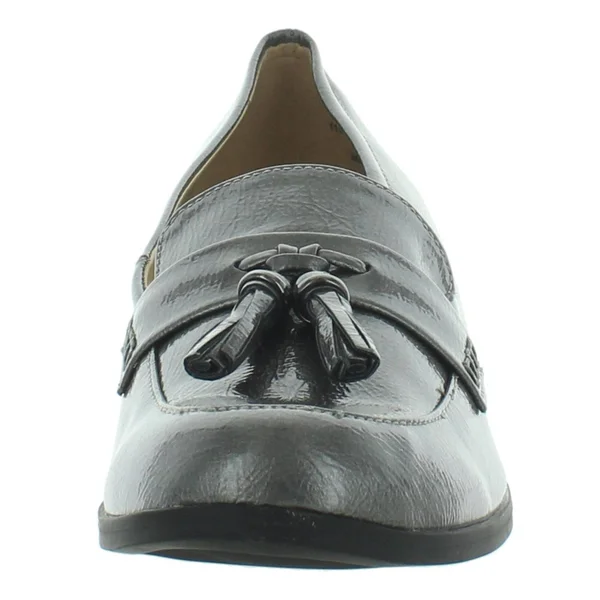 Nina Womens Slip on Menswear Penny Loafers - 9.5, Black Tumbled