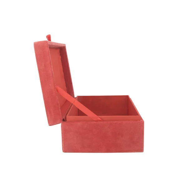 Creative Co-op Wood & Cotton Velvet Attached Lids (Set of 3 Sizes) Boxes - Persimmon