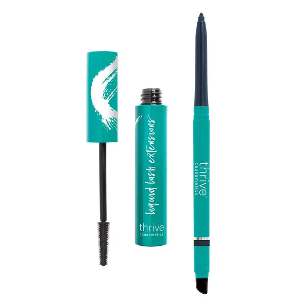 Thrive Eye-Conic Mascara & Eyeliner Set in Brynn (Black)/Talia (Navy Blue), Thrive Causemetics, Vegan, Cruelty-Free