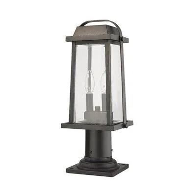 Sisto 2-Light 110.25x22 Post Light Breakwater Bay Finish: Oil Rubbed Bronze, Size: 16.75x22 H x 7.75x22 W x 7x22 D