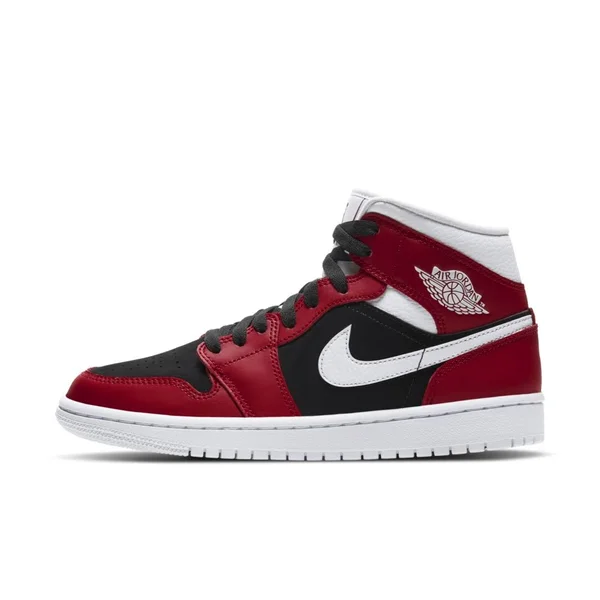 Jordan AJ 1 Mid - Womens Casual Basketball - Particle Beige/Black/Canyon Rust, Size 8.0