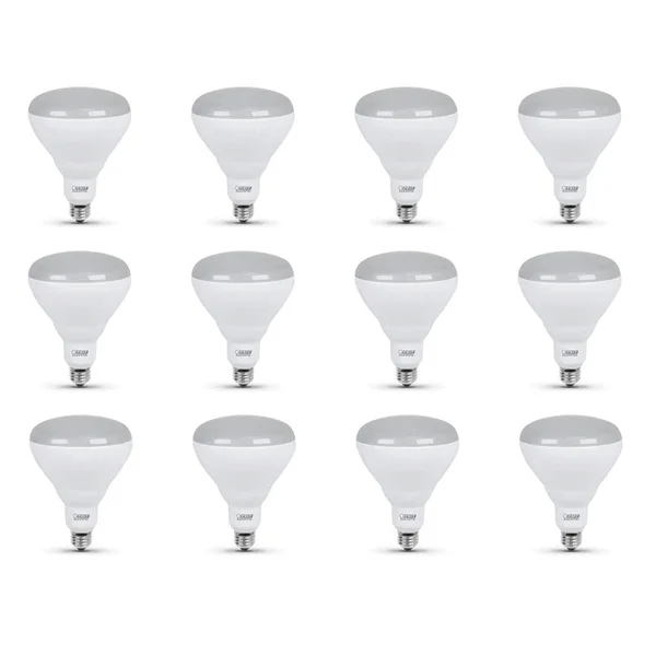 Feit Electric 65-Watt Equivalent BR40 Dimmable CEC Title 24 Compliant LED Light Bulb Soft White (12-Pack)