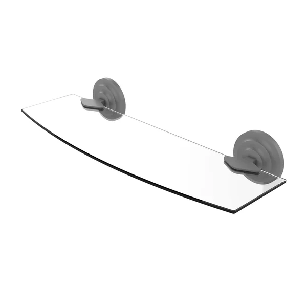 Allied Brass Que New Collection 18x22 Glass Shelf Matte Black - 18 inches x 5 inches