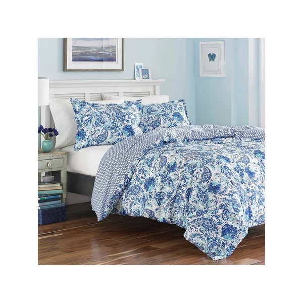 Poppy & Fritz Brooke Duvet Cover Set, Twin, Blue