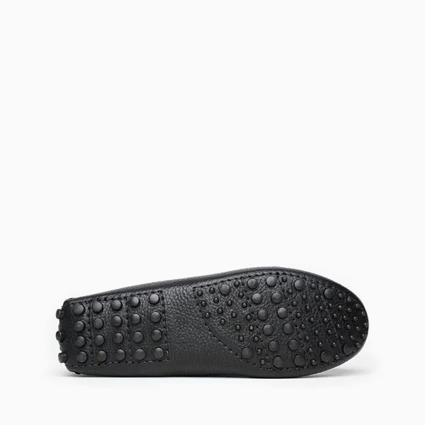 Minnetonka Moccasin - Men's P.W. Driving Loafer (The Original) in Black, Size 8.5, Handmade