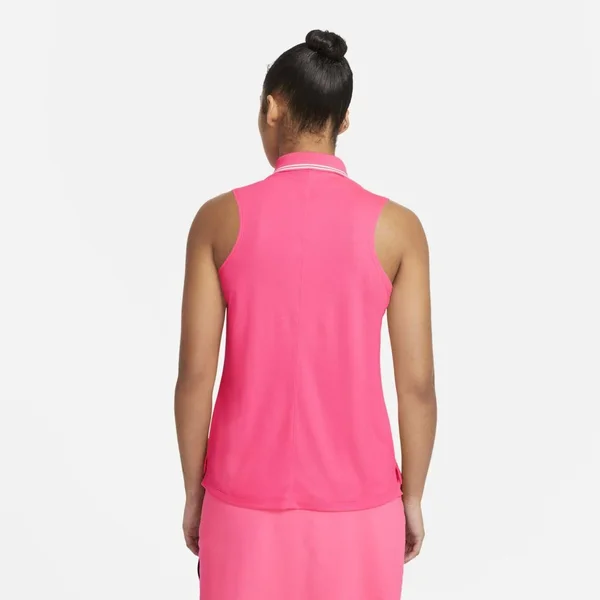 Nike Women's Dri-Fit Victory Sleeveless Golf Polo, XL, Hyper Pink