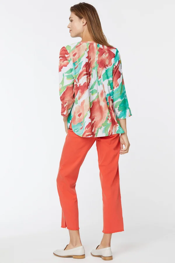 Nydj Women's The Perfect Blouse in Summertide - Plus, Size: Medium