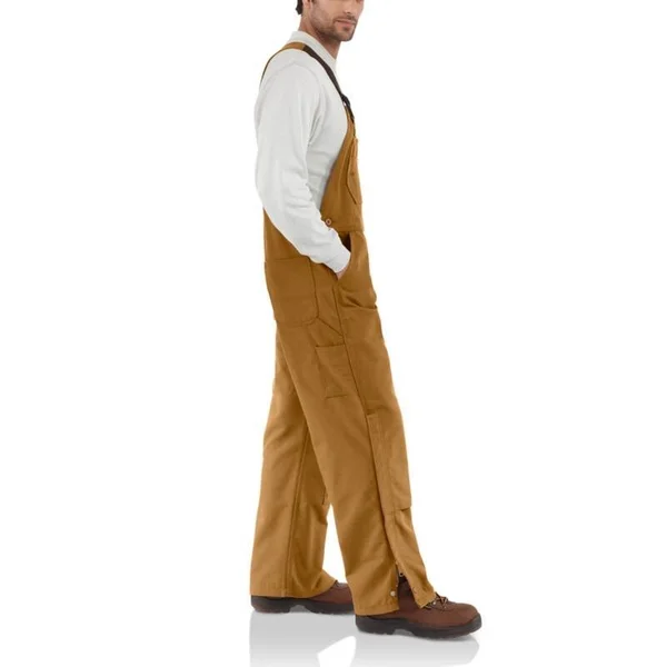 Carhartt Men's Flame Resistant Duck Bib Overall - 101627, Dark Navy