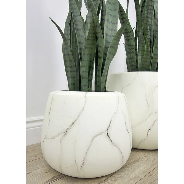 15x22 Belly Matte Planter - Black - Le Present - Concrete Gray