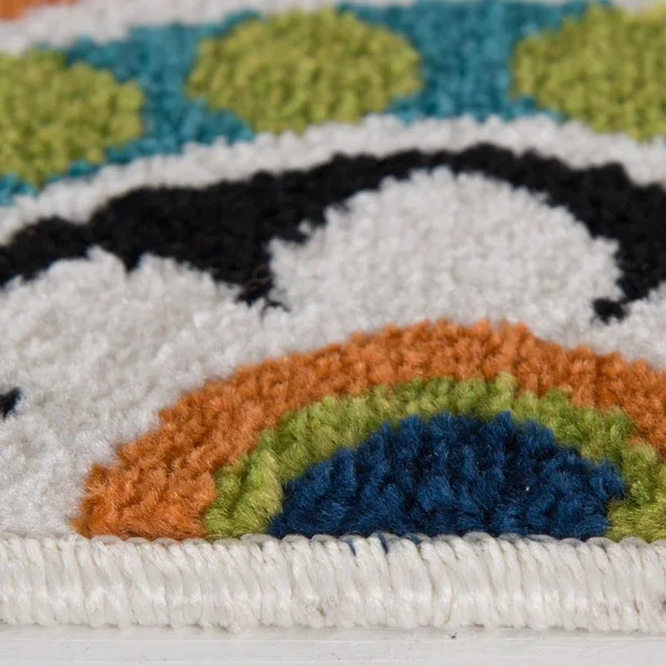 Central Oriental 2300NI27.084 26 in. x 7 ft. 3 in. Courtyard Burnette Rug White