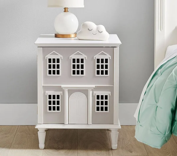 Dollhouse Nightstand - Vintage Gray, UPS