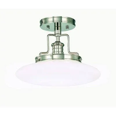 Hudson Valley 4202-SN Beacon 1 Light Semi Flush - Satin Nickel