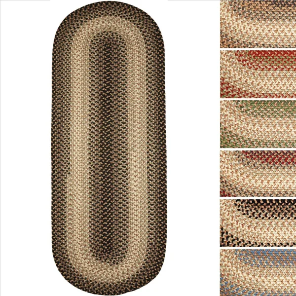 Rhody Rug Ellsworth Indoor, Outdoor Reversible Braided Runner Rug by (2& x 8&), Size: 2& x 8& Runner, Beige