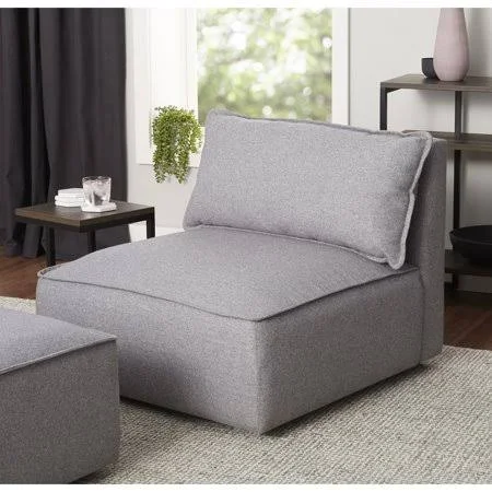 Better Homes & Gardens Morgan Modular Lounge Chair, Light Gray