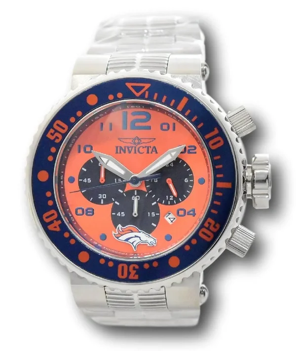 Invicta NFL Denver Broncos Grand Pro Diver Men's 52mm Chronograph Watch 30264