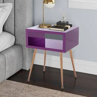 Lloydminster Acylic Nightstand Mercer41 Color: Purple