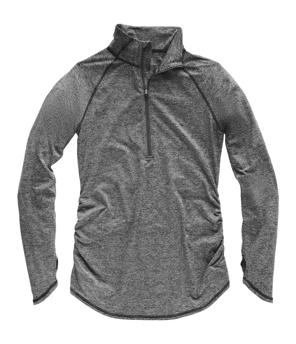 The North Face Women's Motivation Stripe 1/2 Zip TNF Black Micro Stripe - L