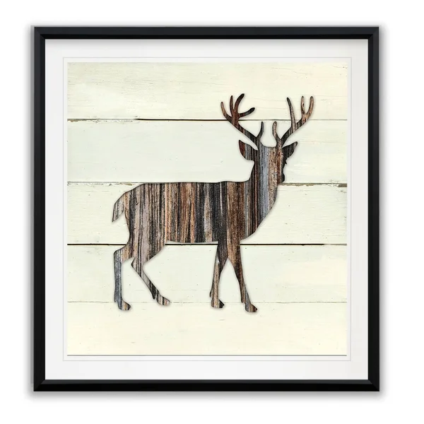 Woodland Deer -Framed Giclee Print - 24x24