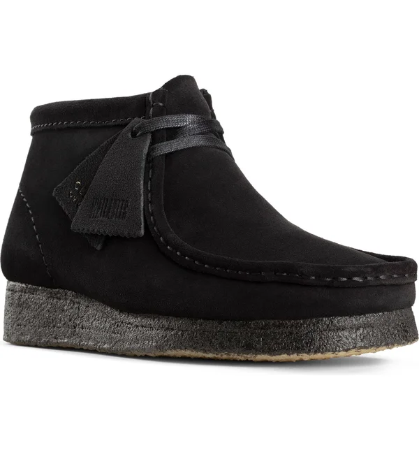 Clarks Womens Wallabee Boot Ankle, Women's, Size: 8.5, Black