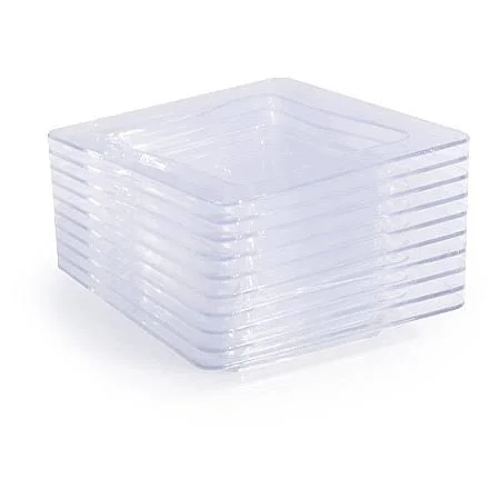 Fineline Settings 6200-cl - 3x3-inch Clear Plastic Tiny Trays, 200/cs