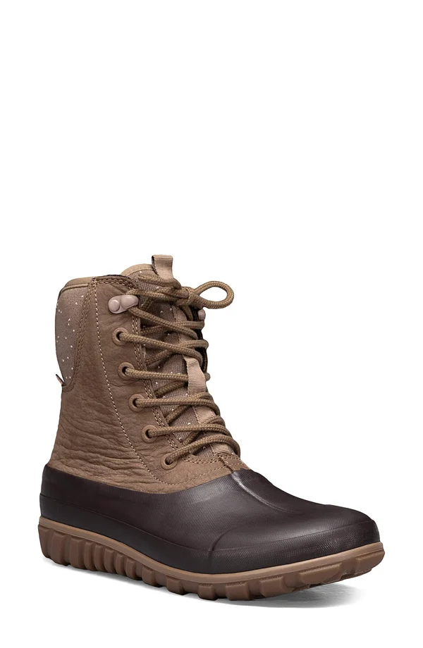 Bogs Women's Classic Casual Tall Lace Leather Boot - 6 - Black