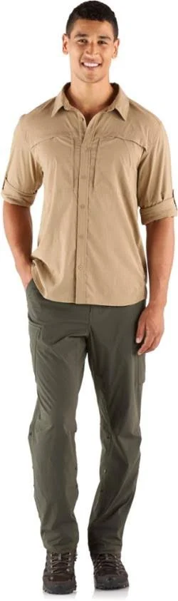 Rei Co-op Men's Sahara Solid Long-Sleeve Shirt Brown L
