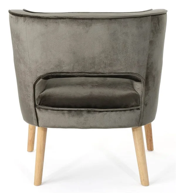 Noble House Mariposa Mid-Century Accent Chair in Gray, ShopLadder