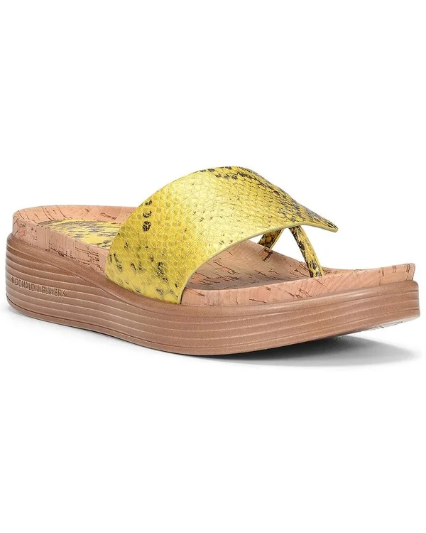 Donald Pliner Fifi Snake-Embossed Leather Slide - 9