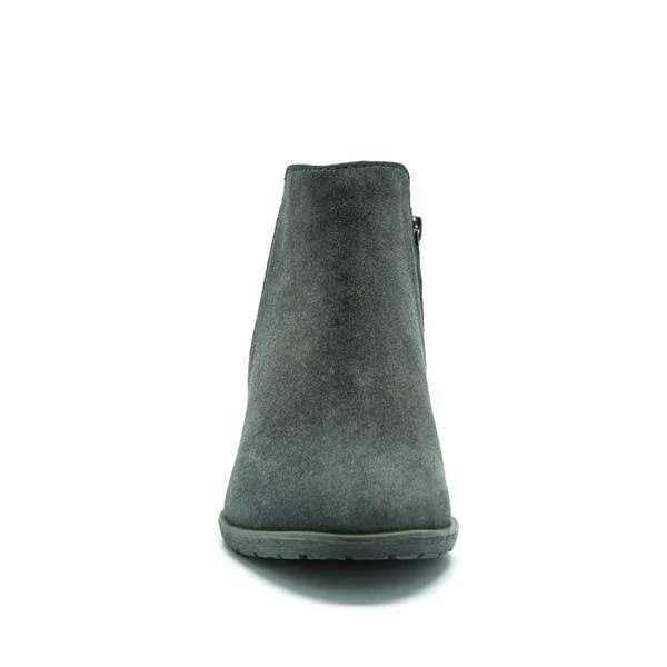 Blondo Villa Waterproof Bootie Women's Boots Dark Grey Suede : 9.5 W