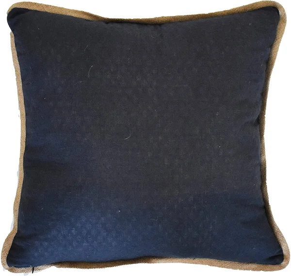 Misc Sea Themed Rectangular Throw Pillow Navy Solid Color Nautical Coastal Cotton Single Removable Cover