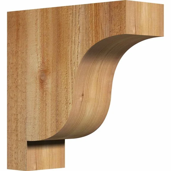 Ekena Millwork COR04X12X12NEW00RWR 4x22W x 12x22D x 12x22H Newport Rough Sawn Corbel - Western Red Cedar