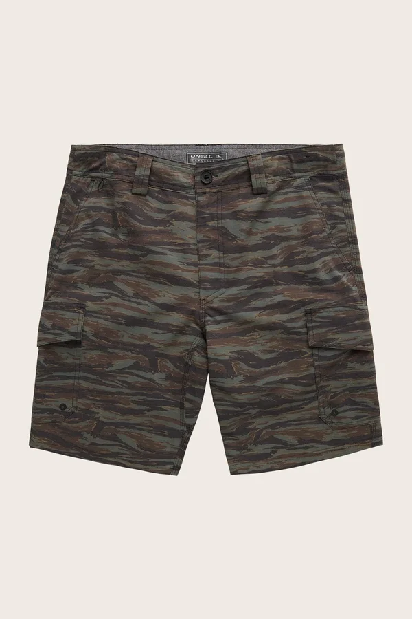 O&Neill Trvlr 20x22 Cargo Hybrid Shorts Men's Camo, 36