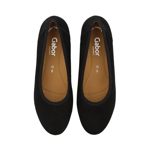 Gabor Chester Womens Wedge Pumps Black Suede 02-690-47 5.5 UK