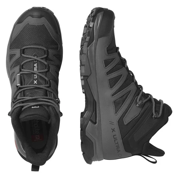 Salomon Men's x Ultra 4 Mid GTX Boots - Black/ Magnet/ Pearl Blue - 9