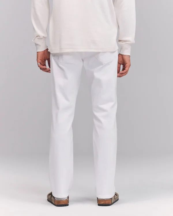 Men's Straight Jeans in White - Size 36 x 34, Abercrombie & Fitch