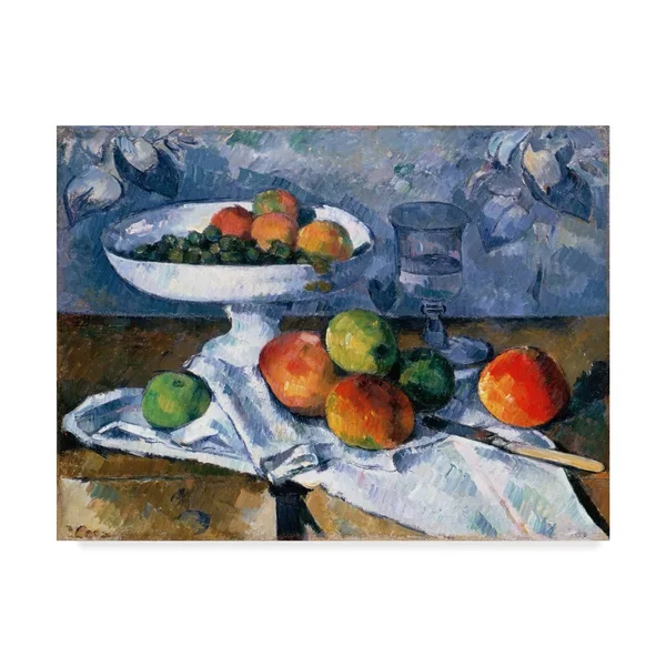 Trademark Fine Art 'Still Life with Fruit Dish' Canvas Art by Paul Cezanne - Size: 24 x 32