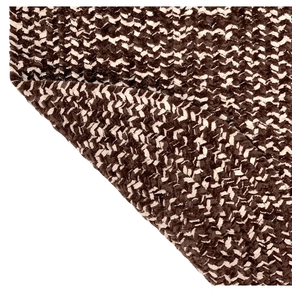 Better Trends Chenille Braid Collection Durable Stain Resistant Reversible Diluth Green 42 in. x 66 in. Oval Solid Polyester Are