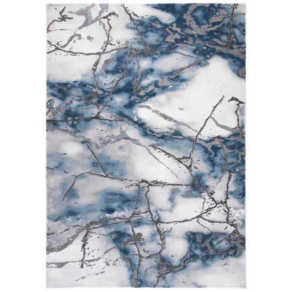 Safavieh Craft Margaretha Modern Abstract Rug - 2&3x22 x 20& Runner - Grey/Blue