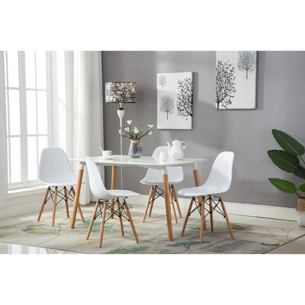 Porthos Home Mid-Century Style Dsw Modern Dining Chair - Set of 4 - Yellow