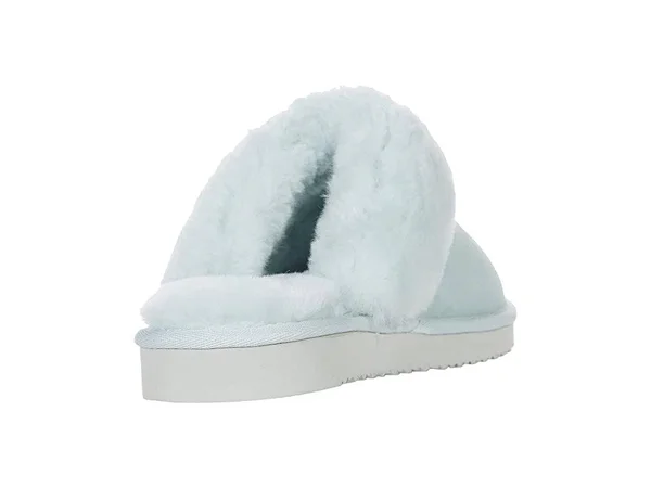 Fireside by Dearfoams Women's Sydney Genuine Shearling SCUFF - Size: 10, Blue