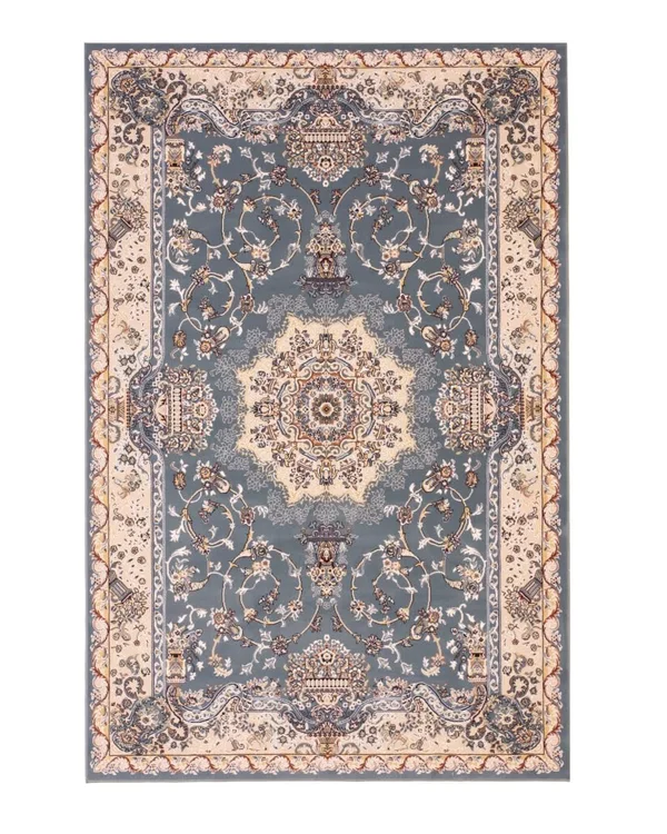 Aqua Traditional Tabriz Medallion Rug - 4'11 x 7' 7 - Blue, EORC