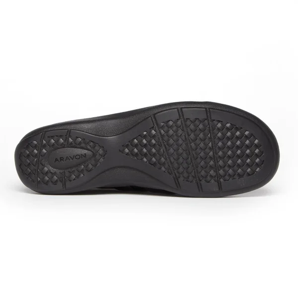 Aravon Women's Bromly Double Strap Shoe - Size: 9, Black